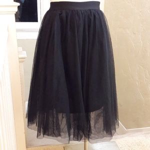 Black tulle skirt